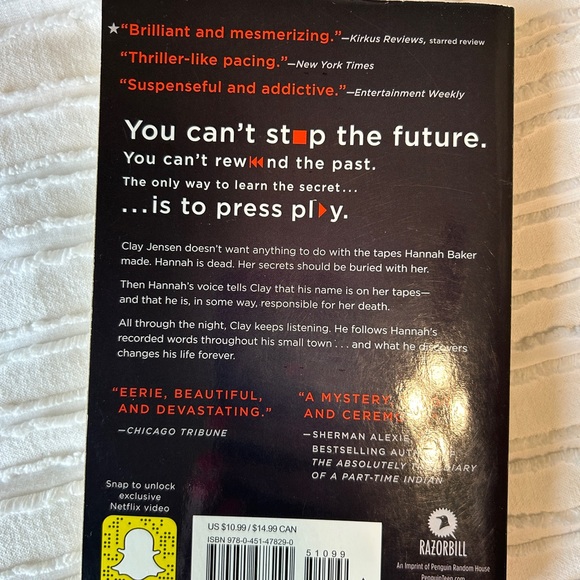 13 Reasons Why Paperback Book - Picture 3 of 4